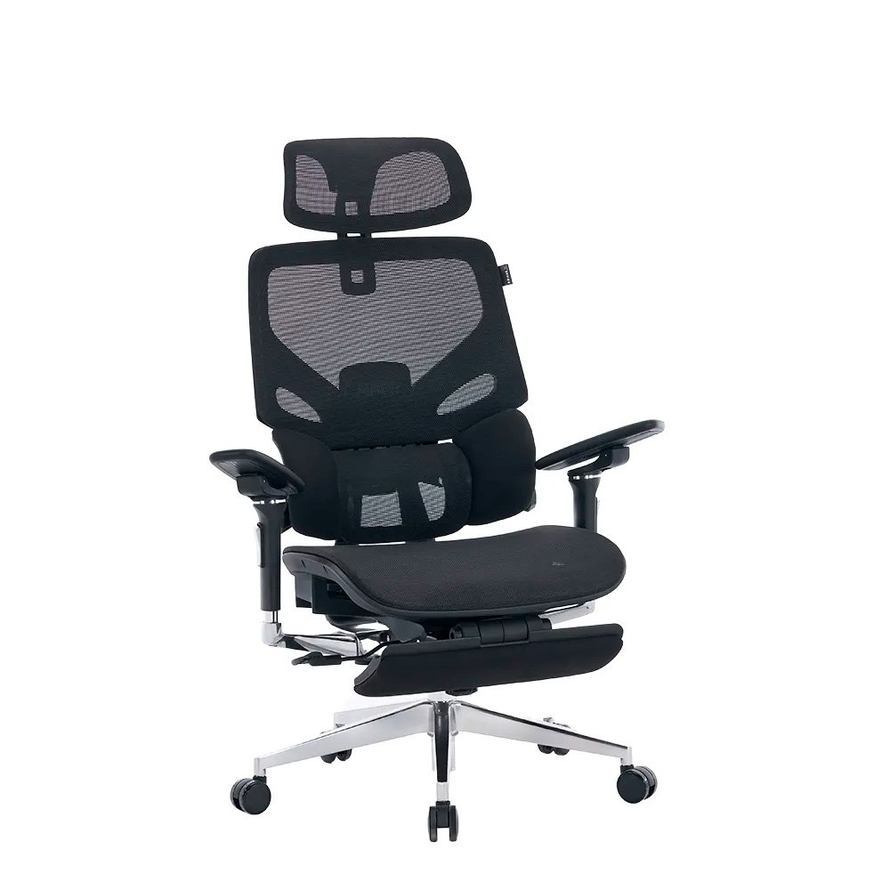 Cadeira Office XT Office X-Space Aluminum, Até 130Kg, Reclinável, Braço 6D, Cilindro de Gás Classe 4, Tela Mesh, Preta - XTO-101 - view 3