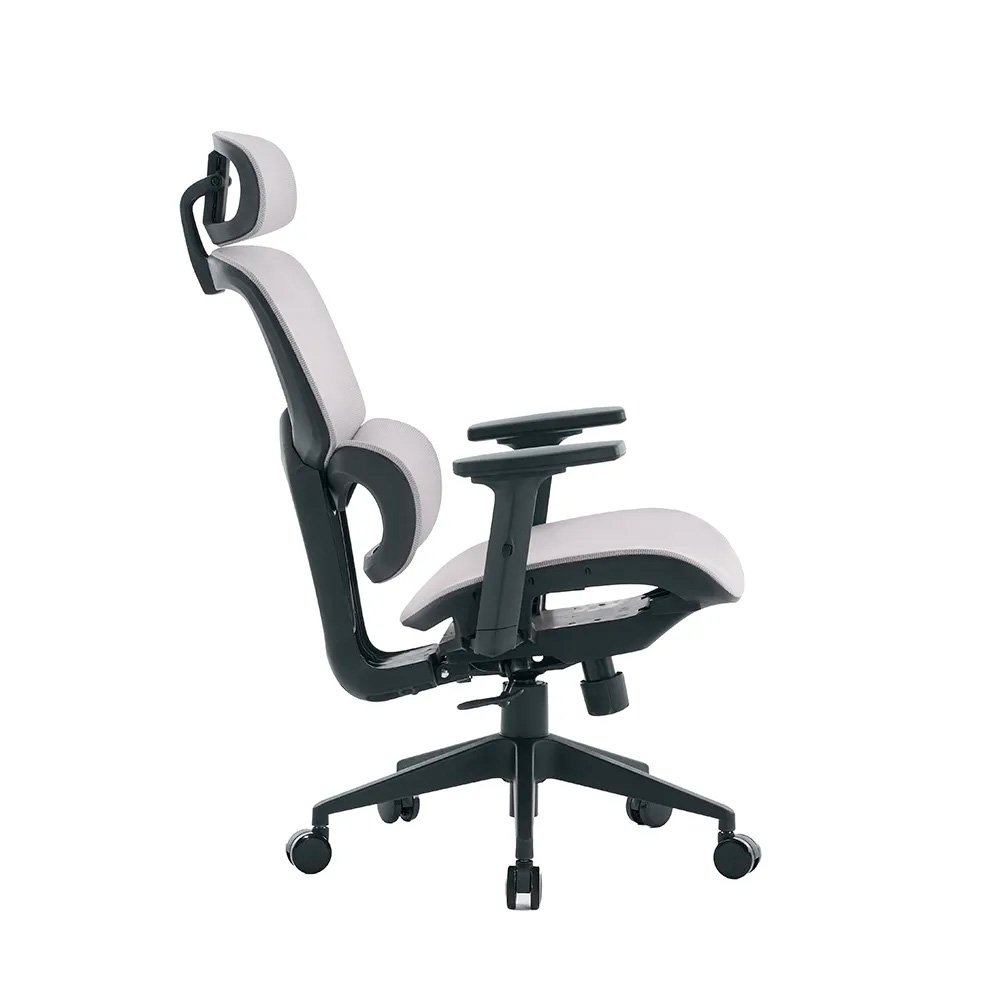Cadeira Office XT Office X-Max, Até 120Kg, Reclinável, Braço 2D, Cilindro de Gás Classe 4, Tela Mesh, Cinza e Preta - XTO-104 - view 4