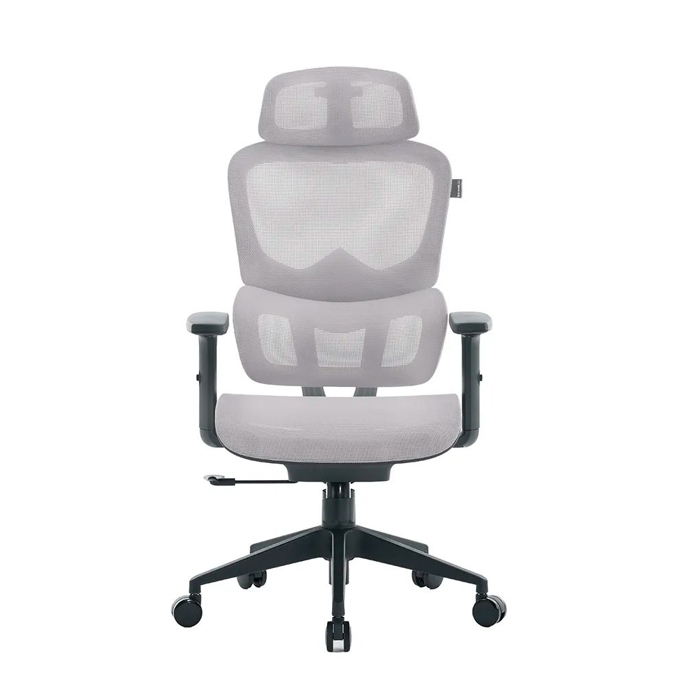 Cadeira Office XT Office X-Max, Até 120Kg, Reclinável, Braço 2D, Cilindro de Gás Classe 4, Tela Mesh, Cinza e Preta - XTO-104