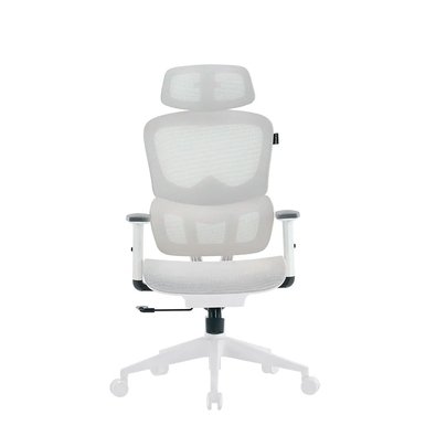 Cadeira Office XT Office X-Max, Até 120Kg, Reclinável, Braço 2D, Cilindro de Gás Classe 4, Tela Mesh, Branca e Cinza Claro - XTO-105