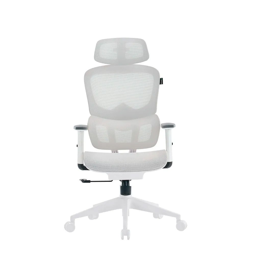 Cadeira Office XT Office X-Max, Até 120Kg, Reclinável, Braço 2D, Cilindro de Gás Classe 4, Tela Mesh, Branca e Cinza Claro - XTO-105