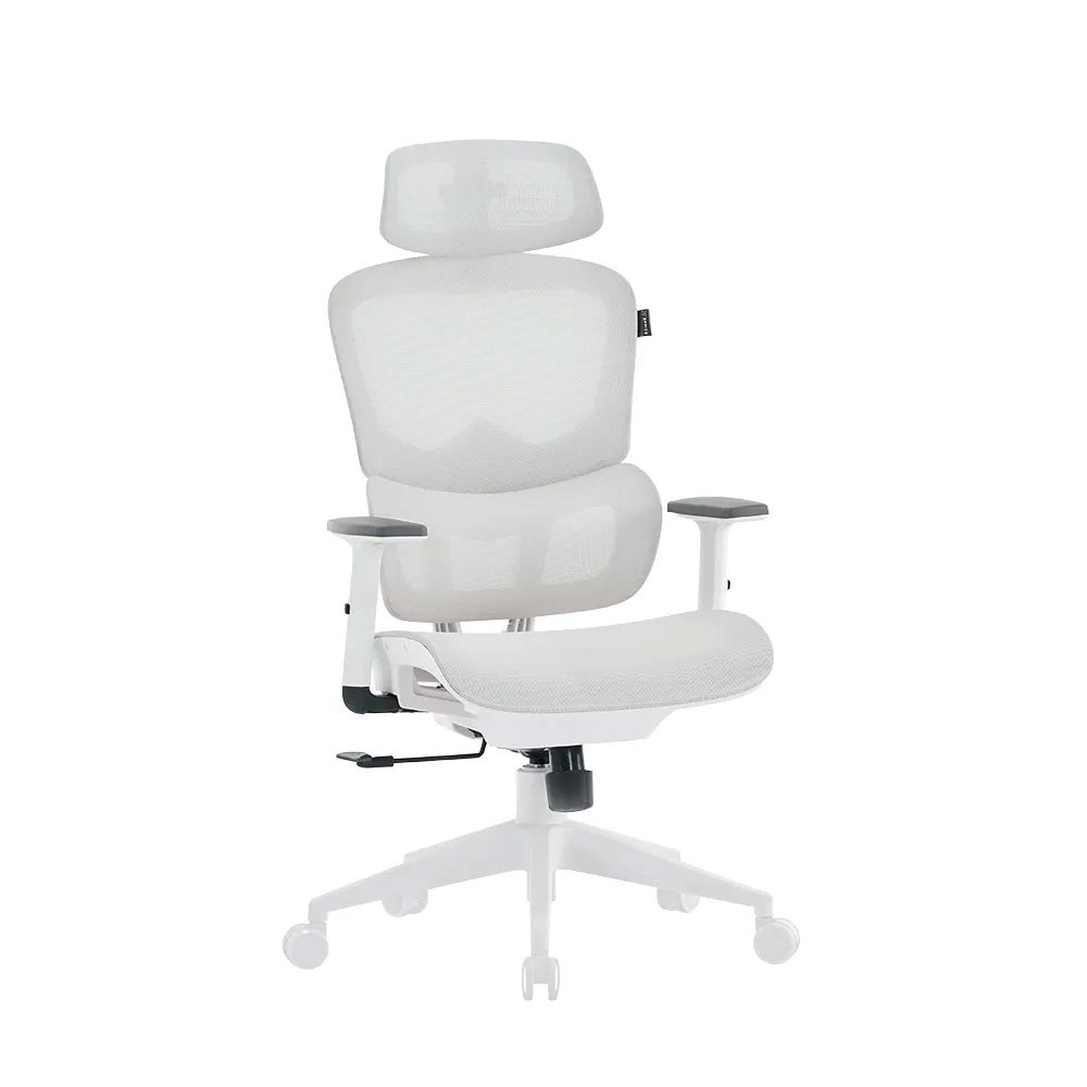 Cadeira Office XT Office X-Max, Até 120Kg, Reclinável, Braço 2D, Cilindro de Gás Classe 4, Tela Mesh, Branca e Cinza Claro - XTO-105 - view 3