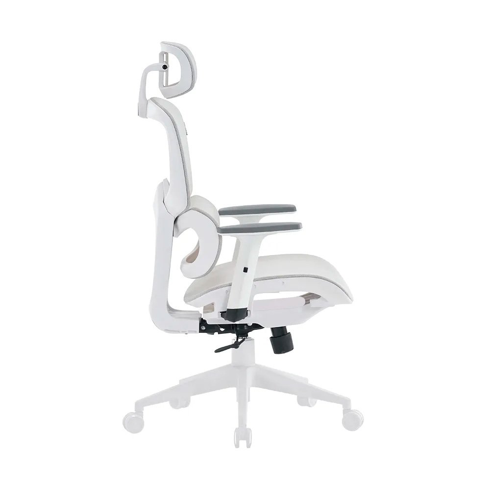 Cadeira Office XT Office X-Max, Até 120Kg, Reclinável, Braço 2D, Cilindro de Gás Classe 4, Tela Mesh, Branca e Cinza Claro - XTO-105 - view 4