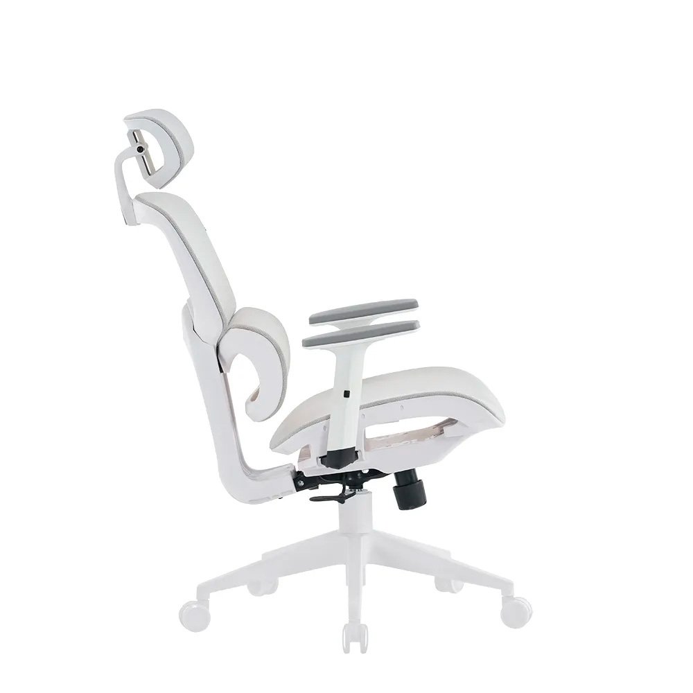Cadeira Office XT Office X-Max, Até 120Kg, Reclinável, Braço 2D, Cilindro de Gás Classe 4, Tela Mesh, Branca e Cinza Claro - XTO-105 - view 5
