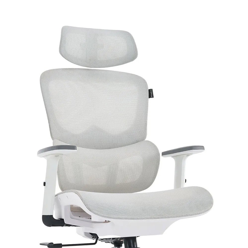 Cadeira Office XT Office X-Max, Até 120Kg, Reclinável, Braço 2D, Cilindro de Gás Classe 4, Tela Mesh, Branca e Cinza Claro - XTO-105 - view 7