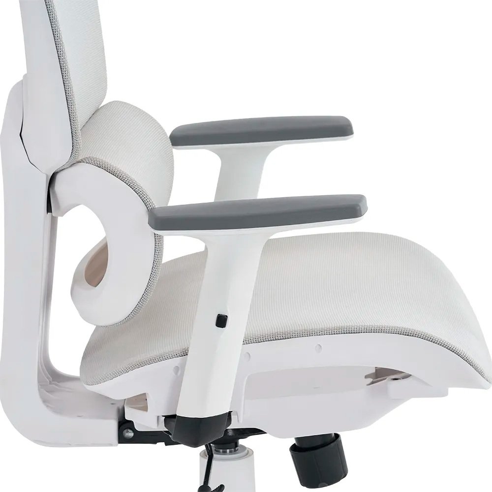 Cadeira Office XT Office X-Max, Até 120Kg, Reclinável, Braço 2D, Cilindro de Gás Classe 4, Tela Mesh, Branca e Cinza Claro - XTO-105 - view 8