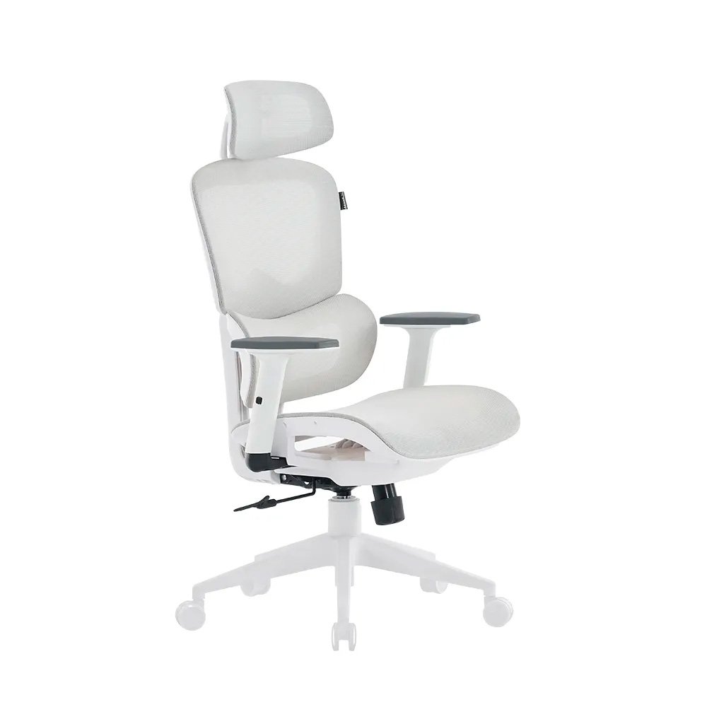 Cadeira Office XT Office X-Max, Até 120Kg, Reclinável, Braço 2D, Cilindro de Gás Classe 4, Tela Mesh, Branca e Cinza Claro - XTO-105 - view 16