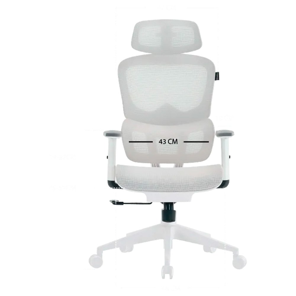 Cadeira Office XT Office X-Max, Até 120Kg, Reclinável, Braço 2D, Cilindro de Gás Classe 4, Tela Mesh, Branca e Cinza Claro - XTO-105 - view 22