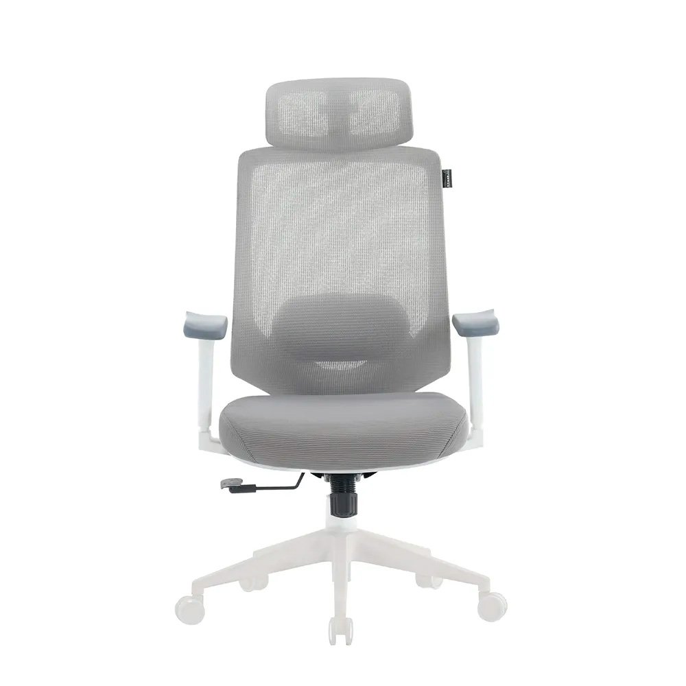 Cadeira Office XT Office X-Power, Até 130Kg, Reclinável, Braço 3D, Cilindro de Gás Classe 4, Tela Mesh, Branca e Cinza Claro - XTO-109