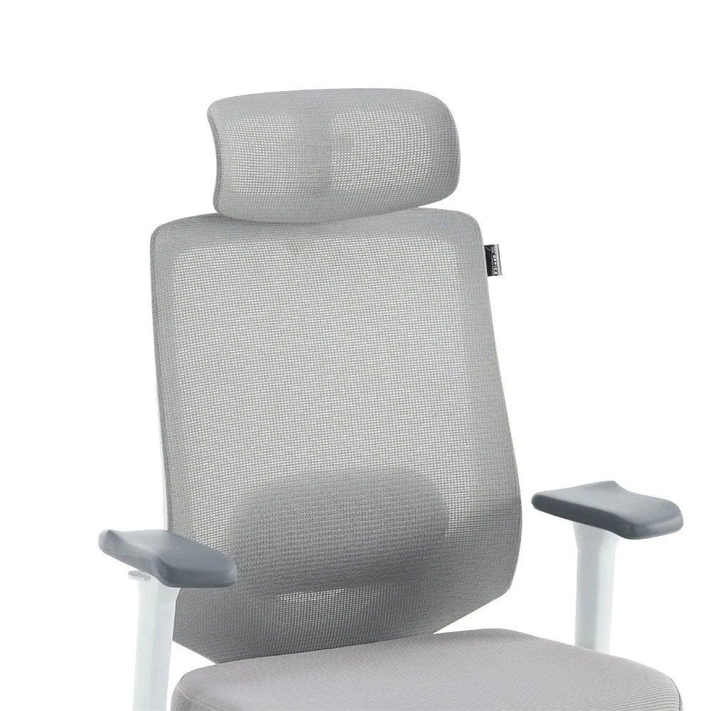 Cadeira Office XT Office X-Power, Até 130Kg, Reclinável, Braço 3D, Cilindro de Gás Classe 4, Tela Mesh, Branca e Cinza Claro - XTO-109 - view 4