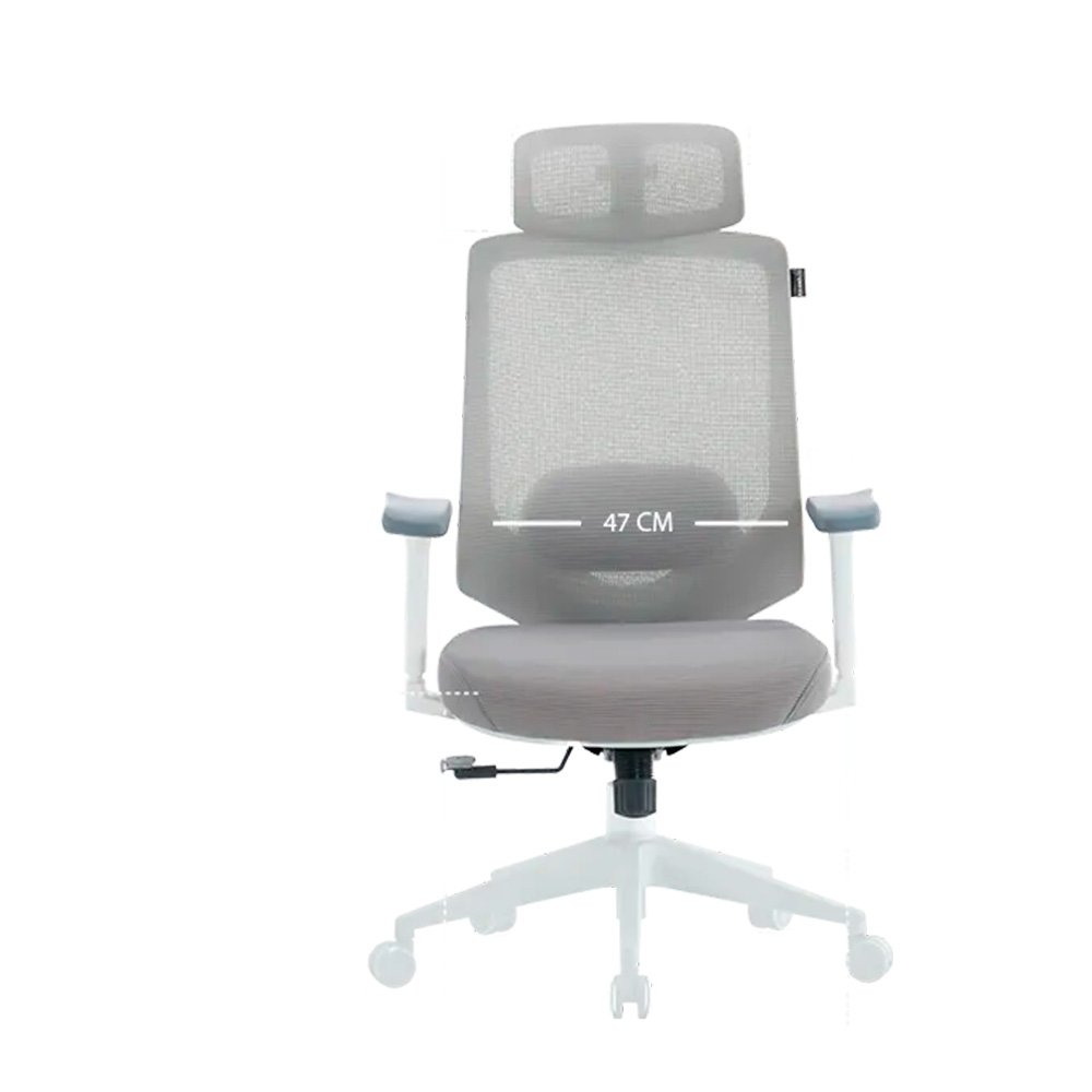 Cadeira Office XT Office X-Power, Até 130Kg, Reclinável, Braço 3D, Cilindro de Gás Classe 4, Tela Mesh, Branca e Cinza Claro - XTO-109 - view 12