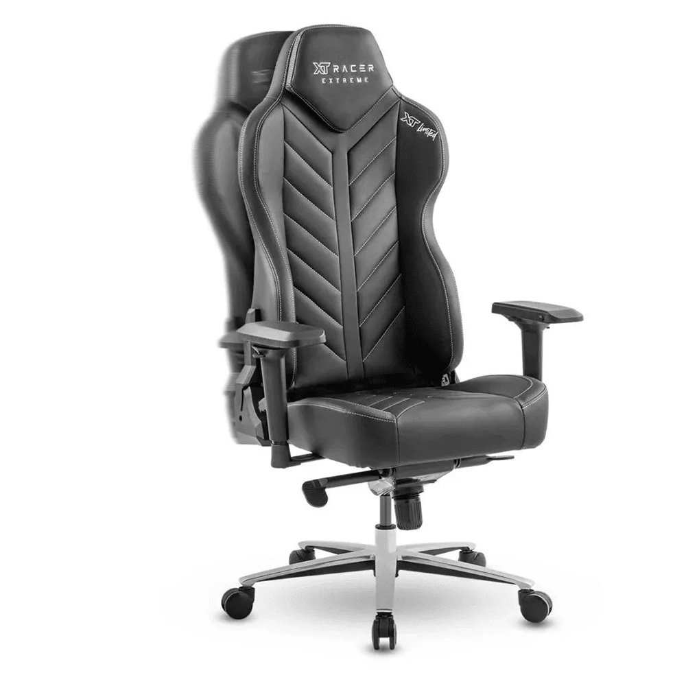 Cadeira Gamer XT Racer Extreme Series Limited, Até 120Kg, Com Almofadas, Cilindro de Gás Classe 4, Couro PU, Preta e Cinza - XTR-015 - view 5