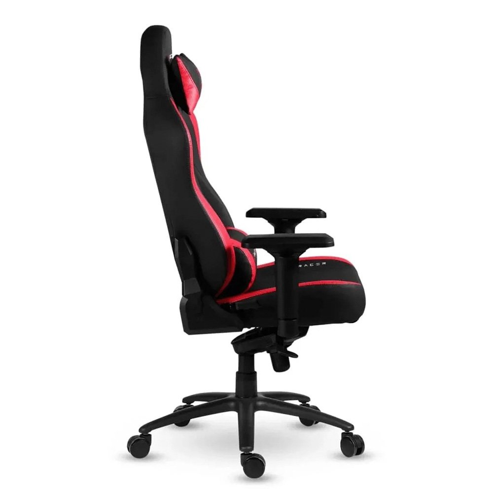 Imagem 3 de 19 do produto Cadeira Gamer XT Racer Fire Gun, Até 130Kg, Reclinável, Com Almofadas, Cilindro de Gás Classe 4, Couro PU, Preta e Vermelha - XTR-027