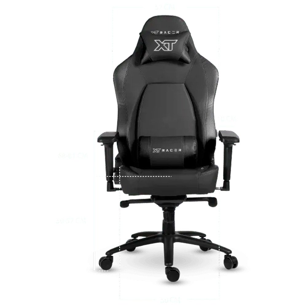 Cadeira Gamer XT Racer Fire Gun, Até 130Kg, Reclinável, Com Almofadas, Cilindro de Gás Classe 4, Couro PU, Preta - XTR-029