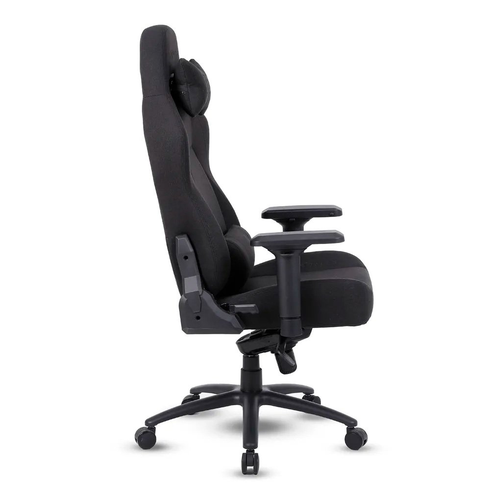 Imagem 7 de 15 do produto Cadeira Gamer XT Racer Fire Gun Style, Até 130Kg, Reclinável, Com Almofadas, Cilindro de Gás Classe 4, Tecido, Preta - XTR-072