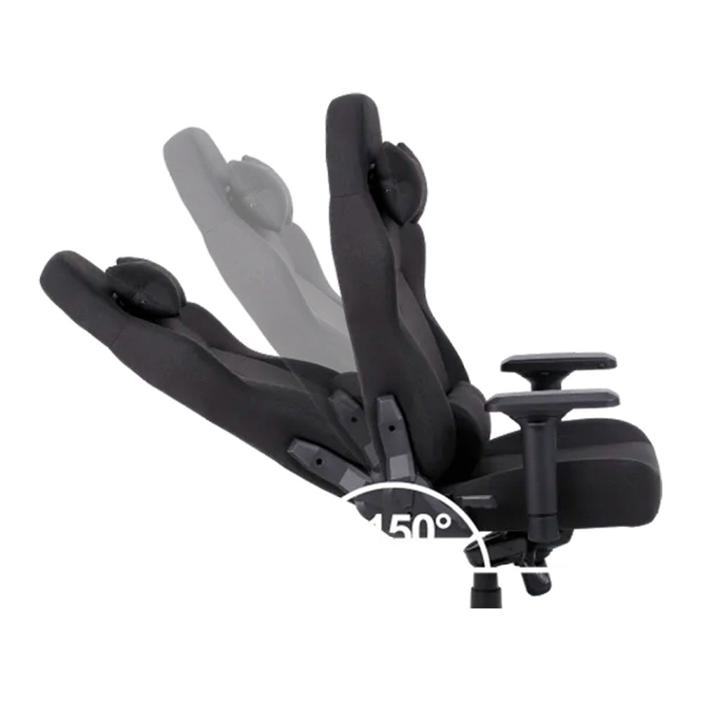 Imagem 13 de 15 do produto Cadeira Gamer XT Racer Fire Gun Style, Até 130Kg, Reclinável, Com Almofadas, Cilindro de Gás Classe 4, Tecido, Preta - XTR-072