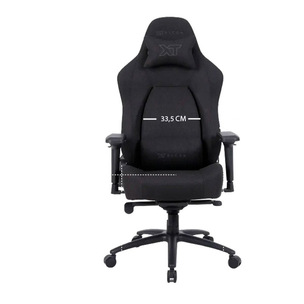 Imagem 15 de 15 do produto Cadeira Gamer XT Racer Fire Gun Style, Até 130Kg, Reclinável, Com Almofadas, Cilindro de Gás Classe 4, Tecido, Preta - XTR-072