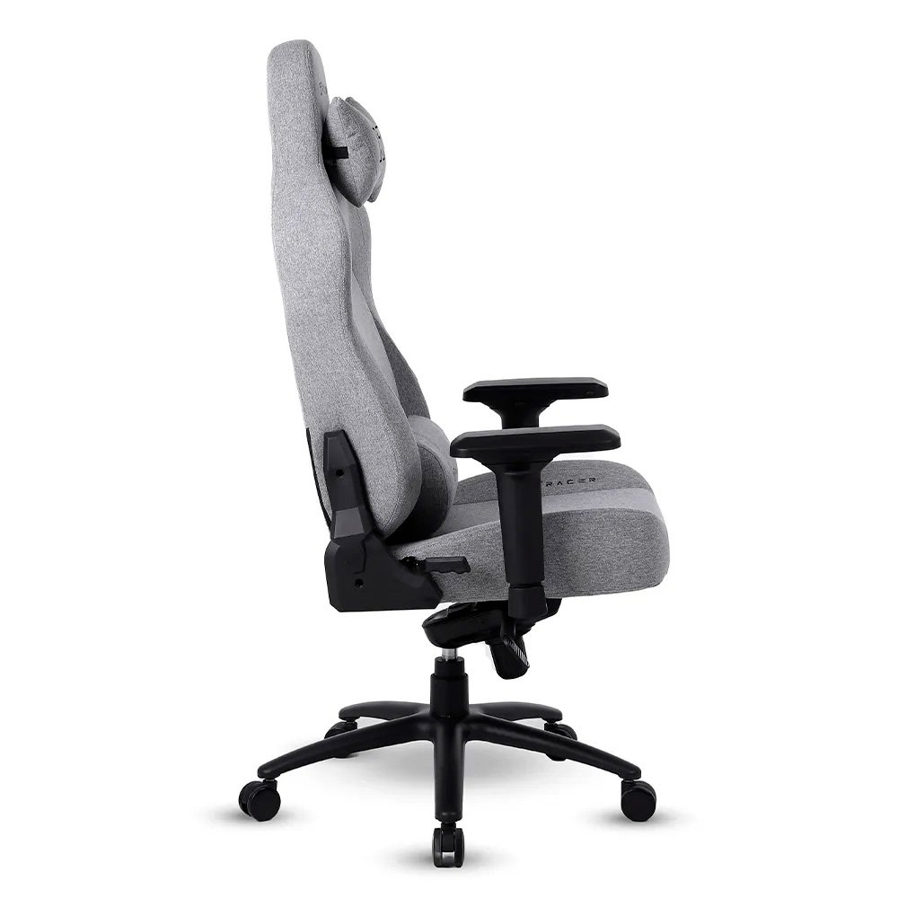 Imagem 4 de 15 do produto Cadeira Gamer XT Racer Fire Gun Style, Até 130Kg, Reclinável, Com Almofadas, Cilindro de Gás Classe 4, Tecido, Cinza - XTR-073