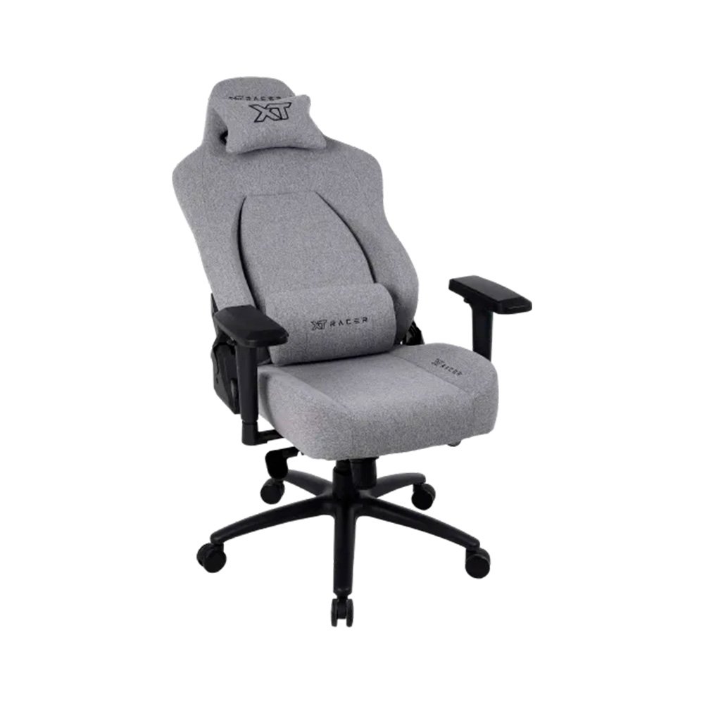 Imagem 10 de 15 do produto Cadeira Gamer XT Racer Fire Gun Style, Até 130Kg, Reclinável, Com Almofadas, Cilindro de Gás Classe 4, Tecido, Cinza - XTR-073
