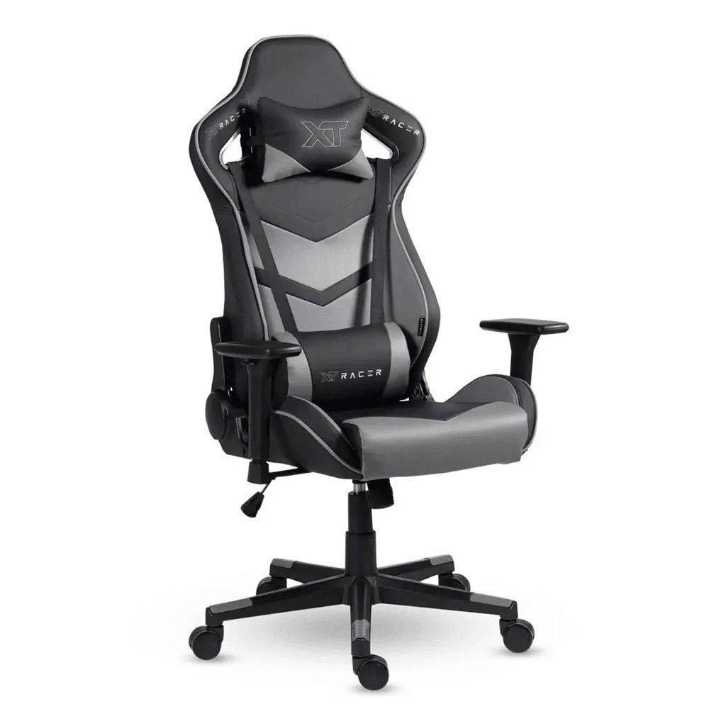 Cadeira Gamer XT Racer Taycan, Até 130Kg, Com Almofadas, Braço 3D, Cilindro de Gás Classe 4, Couro PU, Preta e Cinza - XTR-043 - view 2