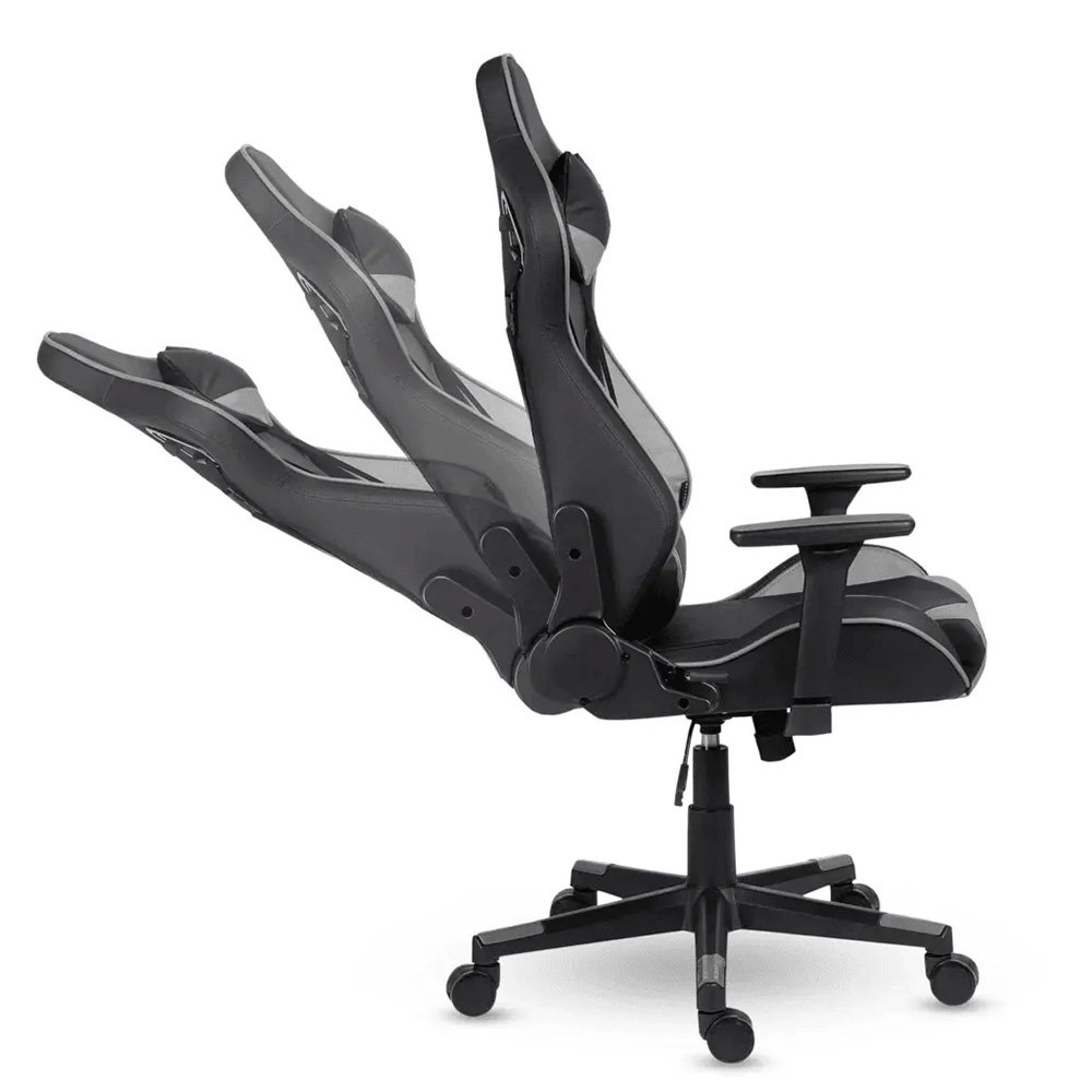 Cadeira Gamer XT Racer Taycan, Até 130Kg, Com Almofadas, Braço 3D, Cilindro de Gás Classe 4, Couro PU, Preta e Cinza - XTR-043 - view 8