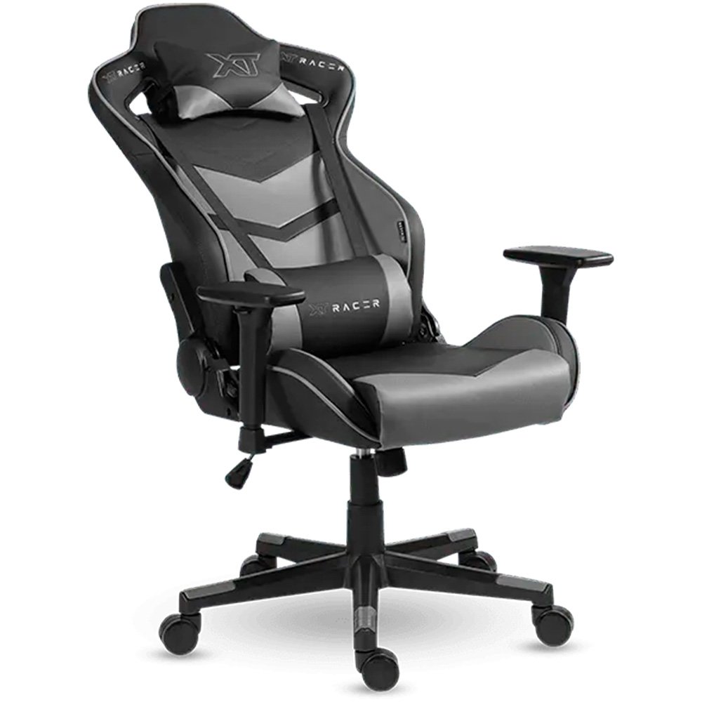 Cadeira Gamer XT Racer Taycan, Até 130Kg, Com Almofadas, Braço 3D, Cilindro de Gás Classe 4, Couro PU, Preta e Cinza - XTR-043 - view 15