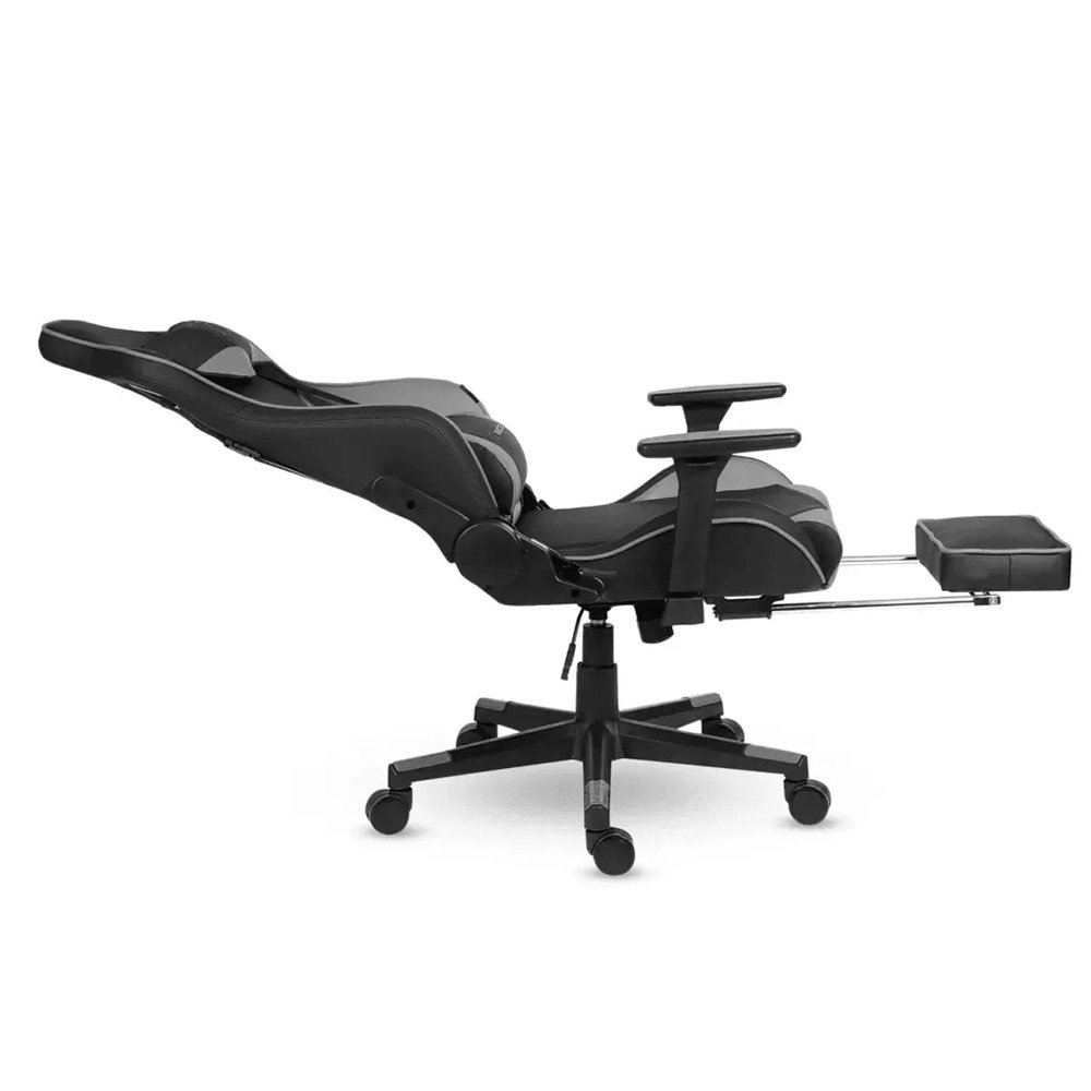Imagem 7 de 17 do produto Cadeira Gamer XT Racer Taycan, Até 130Kg, Apoio de Pés, Retrátil, Braço 3D, Cilindro de Gás Classe 4, Couro PU, Preta e Cinza - XTR-048