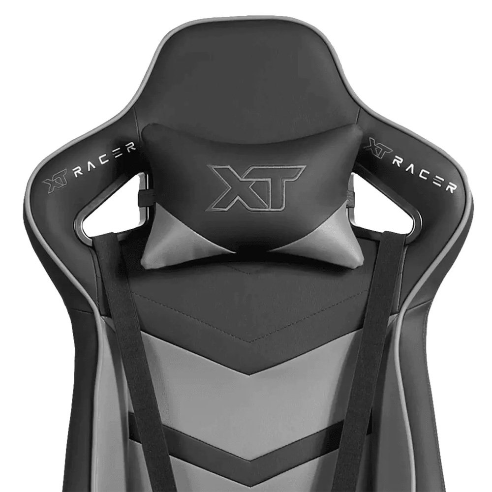 Imagem 10 de 17 do produto Cadeira Gamer XT Racer Taycan, Até 130Kg, Apoio de Pés, Retrátil, Braço 3D, Cilindro de Gás Classe 4, Couro PU, Preta e Cinza - XTR-048