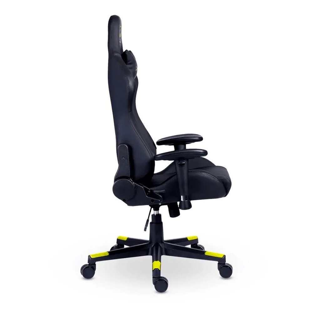 Cadeira Gamer XT Racer Attack, Até 120Kg, Reclinável, Com Almofadas, Cilindro de Gás Classe 4, Couro PU, Preta e Amarela - XTR-052 - view 6