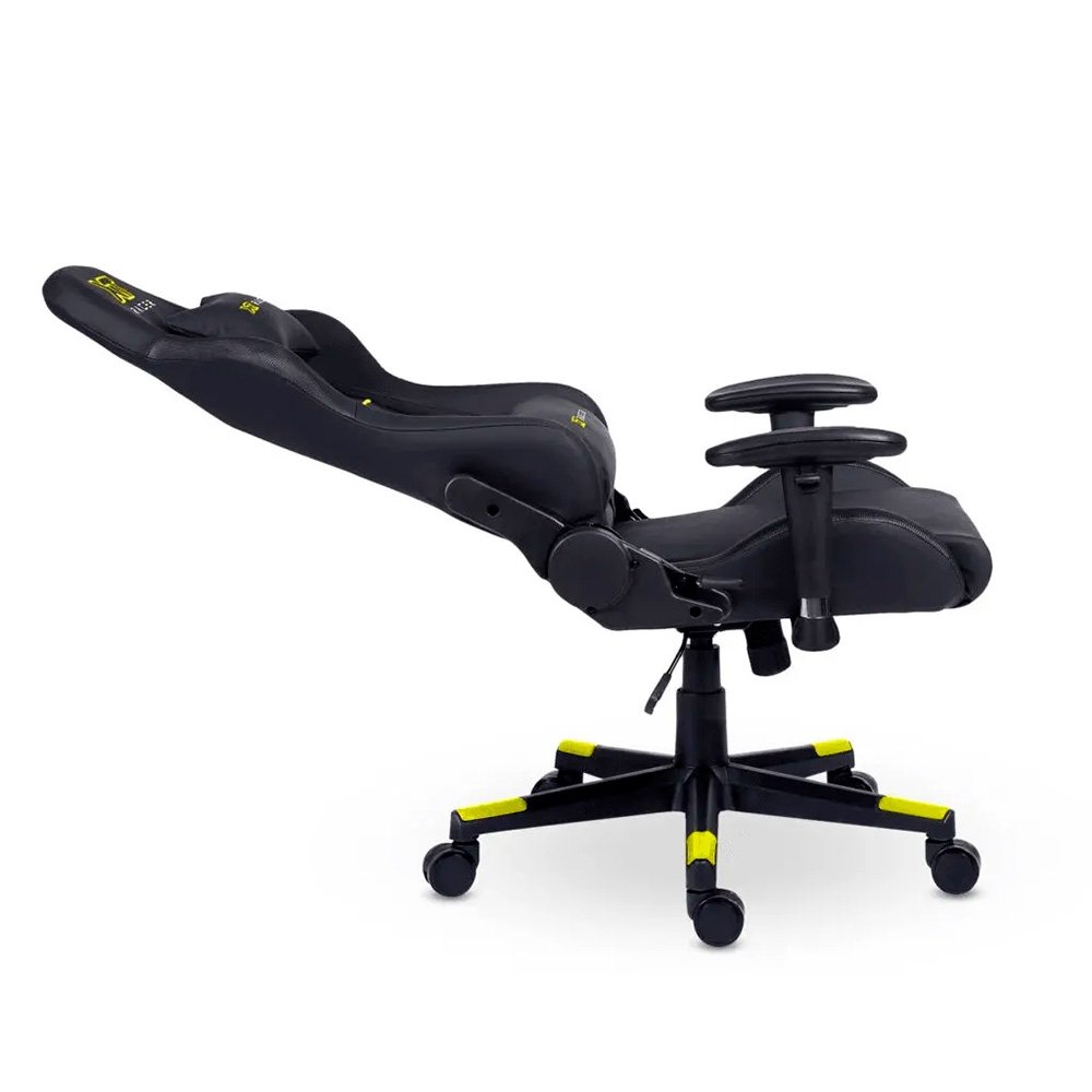 Cadeira Gamer XT Racer Attack, Até 120Kg, Reclinável, Com Almofadas, Cilindro de Gás Classe 4, Couro PU, Preta e Amarela - XTR-052 - view 11