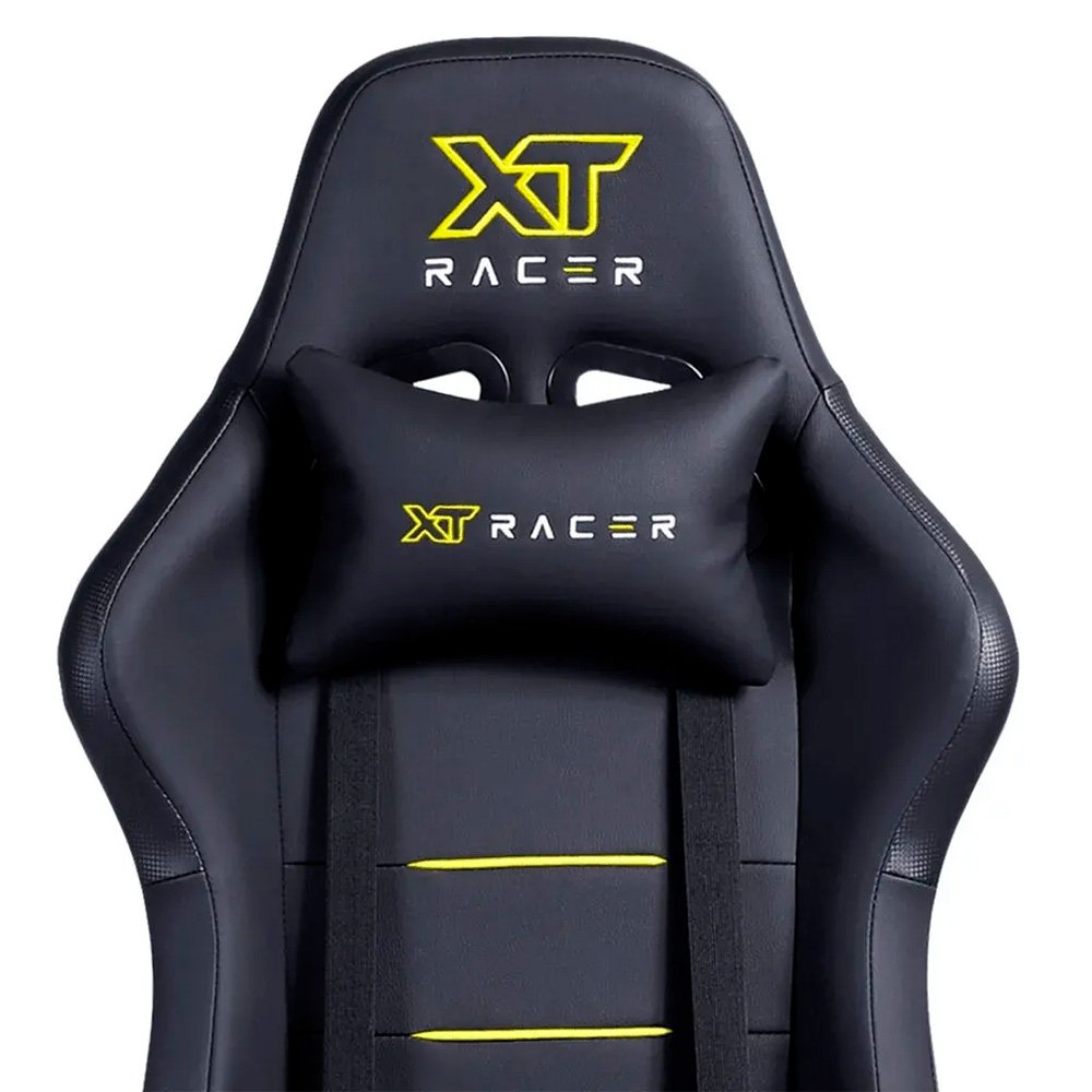 Cadeira Gamer XT Racer Attack, Até 120Kg, Reclinável, Com Almofadas, Cilindro de Gás Classe 4, Couro PU, Preta e Amarela - XTR-052 - view 12