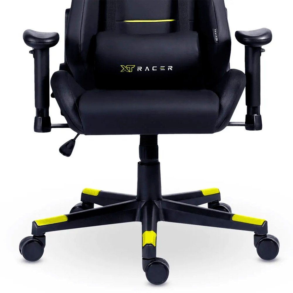 Cadeira Gamer XT Racer Attack, Até 120Kg, Reclinável, Com Almofadas, Cilindro de Gás Classe 4, Couro PU, Preta e Amarela - XTR-052 - view 13