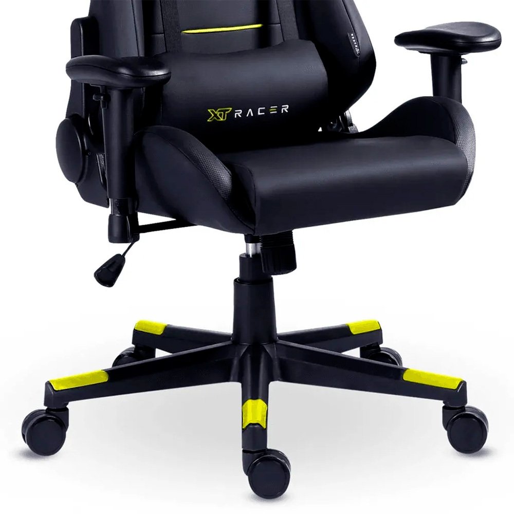 Cadeira Gamer XT Racer Attack, Até 120Kg, Reclinável, Com Almofadas, Cilindro de Gás Classe 4, Couro PU, Preta e Amarela - XTR-052 - view 14