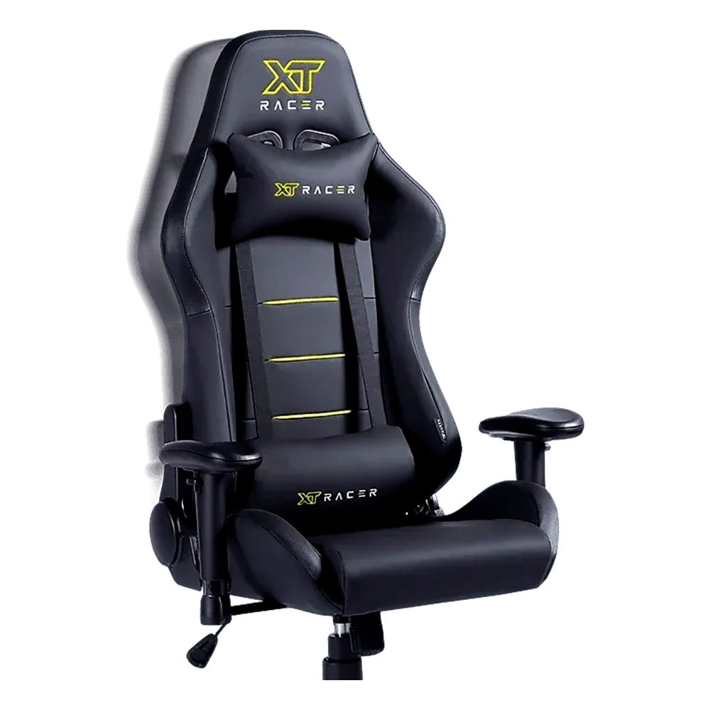 Cadeira Gamer XT Racer Attack, Até 120Kg, Reclinável, Com Almofadas, Cilindro de Gás Classe 4, Couro PU, Preta e Amarela - XTR-052 - view 15
