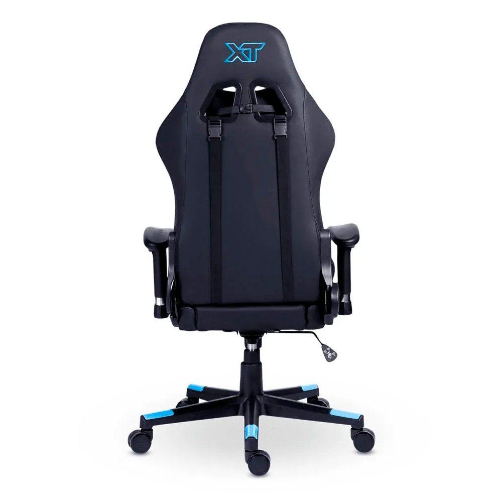 Cadeira Gamer XT Racer Attack, Até 120Kg, Reclinável, Com Almofadas, Cilindro de Gás Classe 4, Couro PU, Preta e Azul - XTR-053 Cadeira Gamer XT Racer Attack, Até 120Kg, Reclinável, Com Almofadas, Cilindro de Gás Classe 4, Couro PU, Preta e Azul - XTR-053