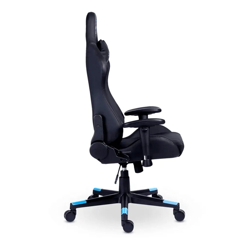 Cadeira Gamer XT Racer Attack, Até 120Kg, Reclinável, Com Almofadas, Cilindro de Gás Classe 4, Couro PU, Preta e Azul - XTR-053 Cadeira Gamer XT Racer Attack, Até 120Kg, Reclinável, Com Almofadas, Cilindro de Gás Classe 4, Couro PU, Preta e Azul - XTR-053
