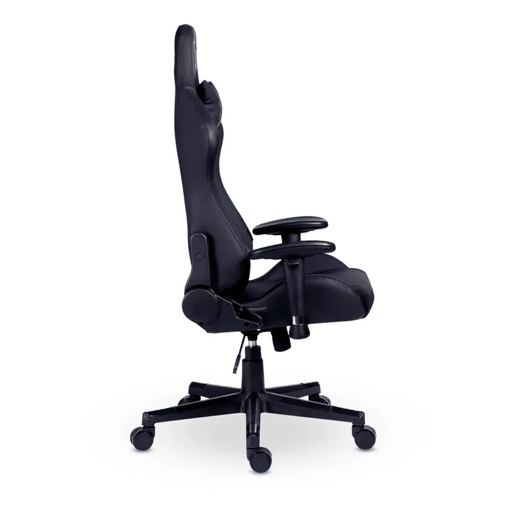 Imagem 3 de 15 do produto Cadeira Gamer XT Racer Attack, Até 120Kg, Reclinável, Com Almofadas, Cilindro de Gás Classe 4, Couro PU, Preta e Prata - XTR-055