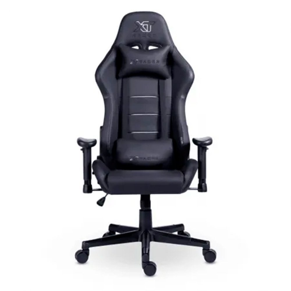 Imagem 15 de 15 do produto Cadeira Gamer XT Racer Attack, Até 120Kg, Reclinável, Com Almofadas, Cilindro de Gás Classe 4, Couro PU, Preta e Prata - XTR-055