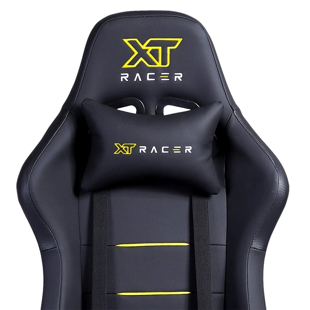 Cadeira Gamer XT Racer Attack, Até 120Kg, Reclinável, Apoio de Pés Retrátil, Cilindro de Gás Classe 4, Couro PU, Preta e Amarela - XTR-057 - view 6