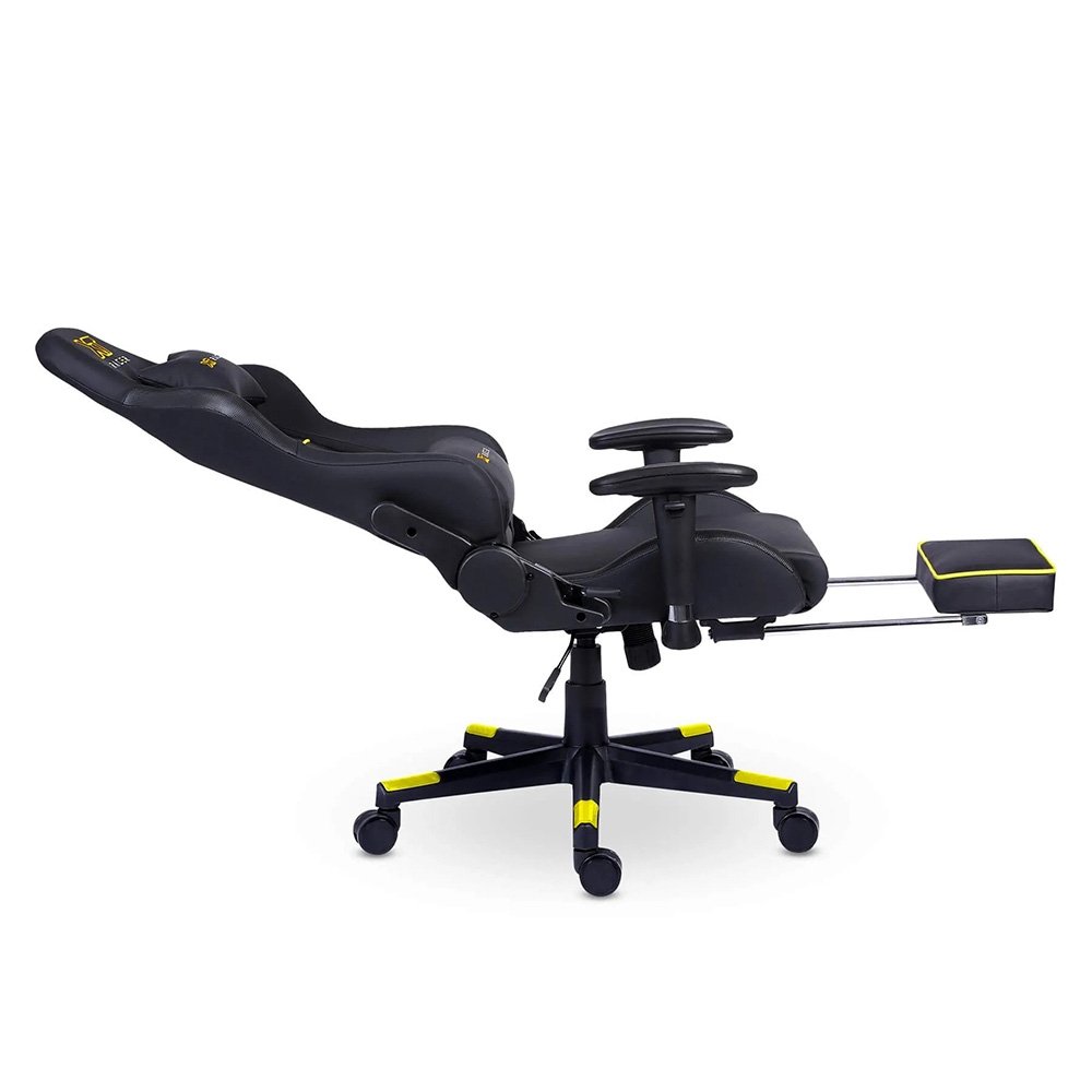 Cadeira Gamer XT Racer Attack, Até 120Kg, Reclinável, Apoio de Pés Retrátil, Cilindro de Gás Classe 4, Couro PU, Preta e Amarela - XTR-057 - view 9