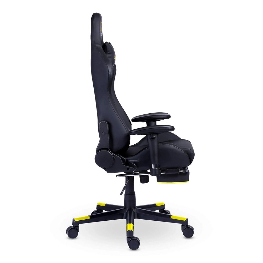 Cadeira Gamer XT Racer Attack, Até 120Kg, Reclinável, Apoio de Pés Retrátil, Cilindro de Gás Classe 4, Couro PU, Preta e Amarela - XTR-057 - view 10