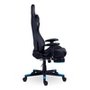 Cadeira Gamer XT Racer Attack, Até 120Kg, Reclinável, Apoio de Pés Retrátil, Cilindro de Gás Classe 4, Couro PU, Preta e Azul - XTR-058