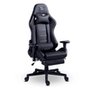 Cadeira Gamer XT Racer Attack, Até 120Kg, Reclinável, Apoio de Pés Retrátil, Cilindro de Gás Classe 4, Couro PU, Preta e Prata - XTR-060
