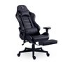 Cadeira Gamer XT Racer Attack, Até 120Kg, Reclinável, Apoio de Pés Retrátil, Cilindro de Gás Classe 4, Couro PU, Preta e Prata - XTR-060