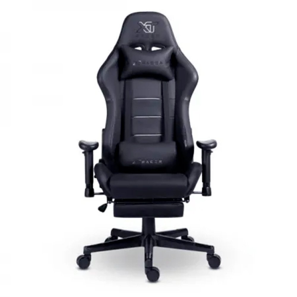 Imagem 13 de 15 do produto Cadeira Gamer XT Racer Attack, Até 120Kg, Reclinável, Apoio de Pés Retrátil, Cilindro de Gás Classe 4, Couro PU, Preta e Prata - XTR-060