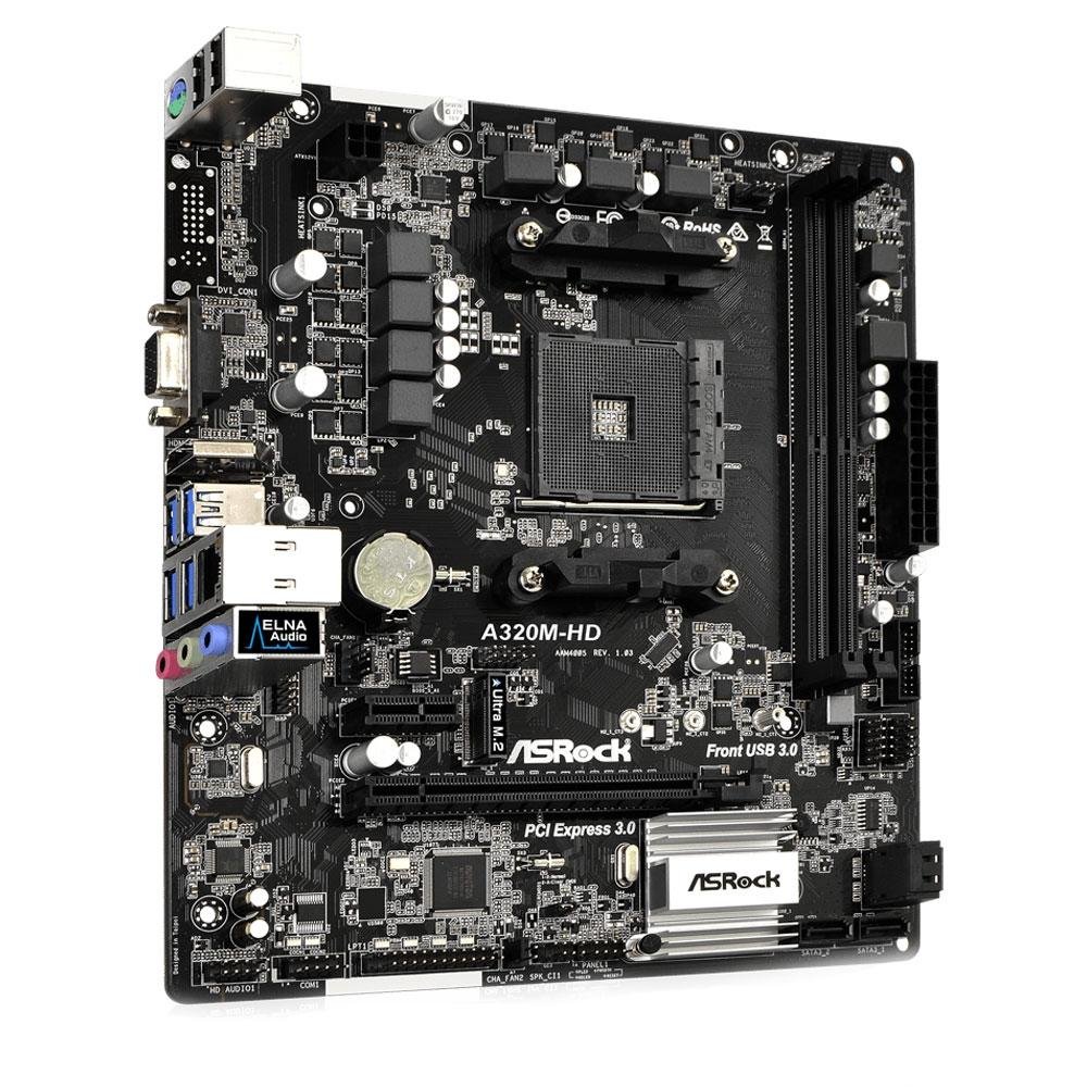 Placa-Mãe ASRock A320M-HD| KaBuM!