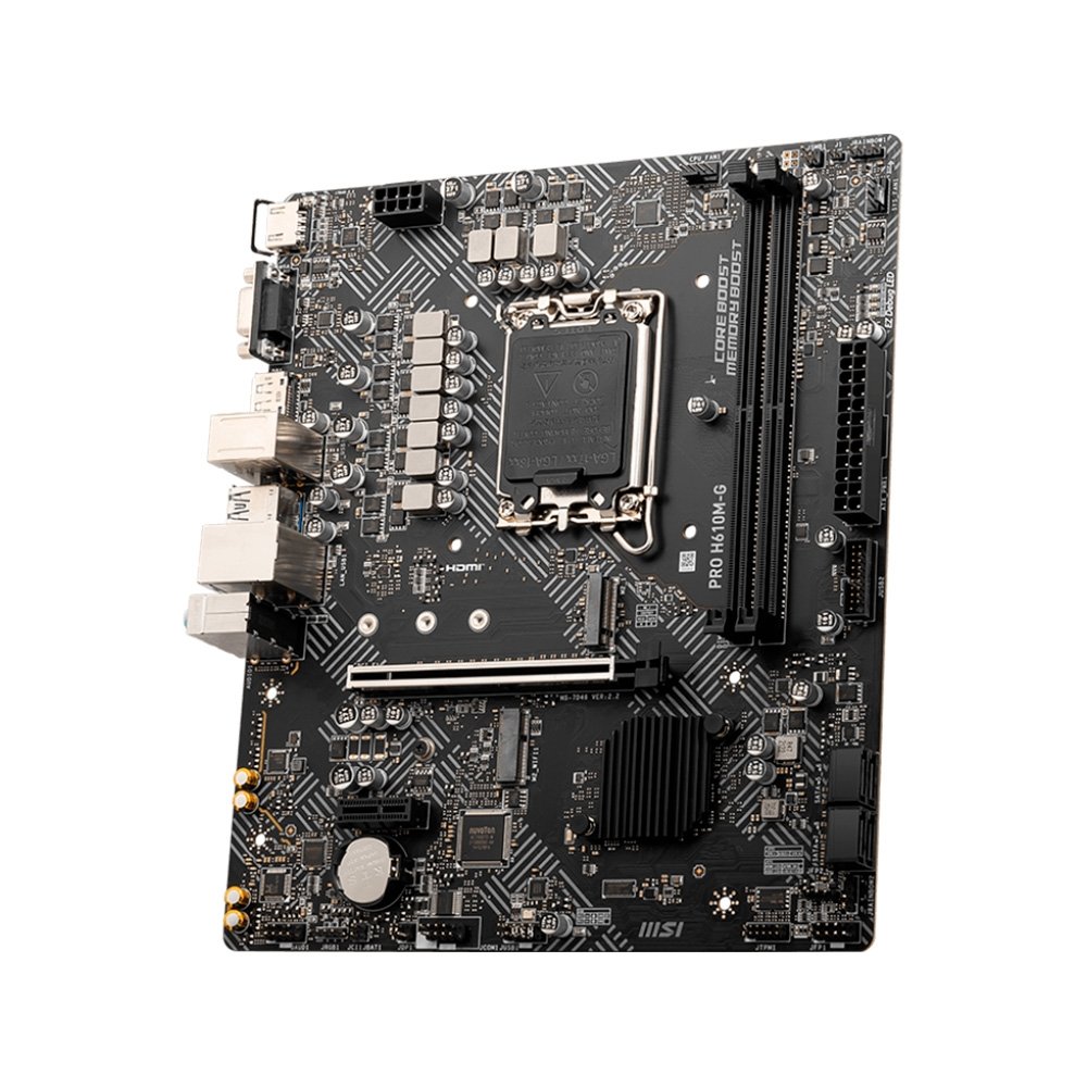 Imagem 3 de 5 do produto Placa-Mãe MSI PRO H610M-G, Intel LGA1700, Micro-ATX, DDR5 - PRO H610M-G DDR5
