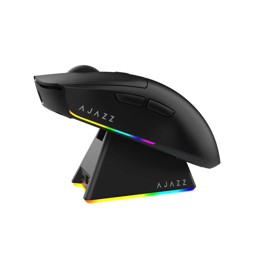 Imagem 2 de 5 do produto Mouse Gamer Sem Fio AJAZZ AJ139 V2, 12.000 DPI, Base de Carregamento RGB, 3 Modos, Preto - AJAZZ-MOUSE-AJ139-V2-MC-BK