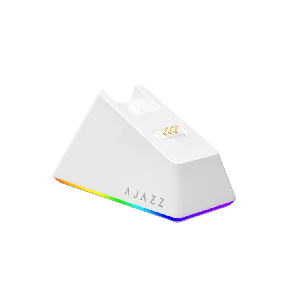 Imagem 5 de 5 do produto Mouse Gamer Sem Fio AJAZZ AJ139 V2, 12.000 DPI, Base de Carregamento RGB, 3 Modos, Branco - AJAZZ-MOUSE-AJ139-V2-MC-WH