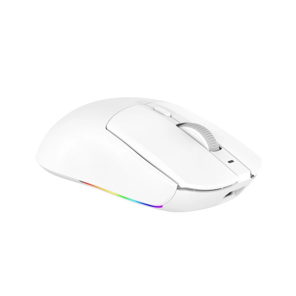 Imagem 3 de 5 do produto Mouse Gamer Sem Fio AJAZZ AJ139 V2, 12.000 DPI, Base de Carregamento RGB, 3 Modos, Branco - AJAZZ-MOUSE-AJ139-V2-MC-WH